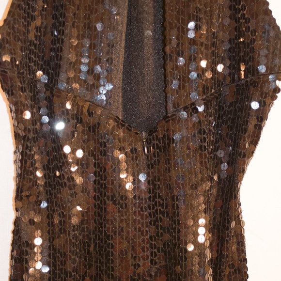 Black Sequin Cocktail Dress - Picture 5 of 7